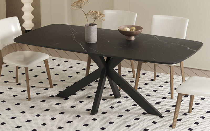 Eettafel Apollo Zwart | 180 cm