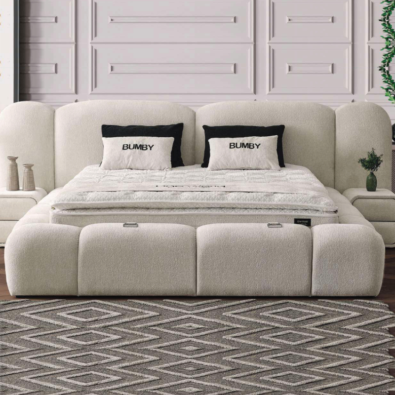 Boxspring Bumby opbergruimte + nachtkastjes + matras