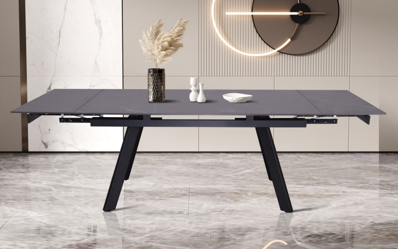Eettafel Hera zwart uitschuifbaar | 160-240 cm