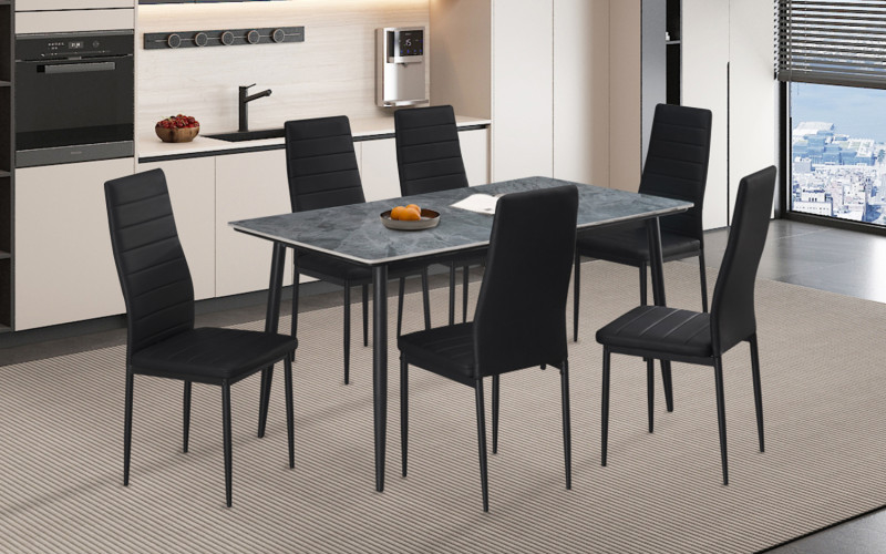 Eettafel Kenzo grijs | 140 cm