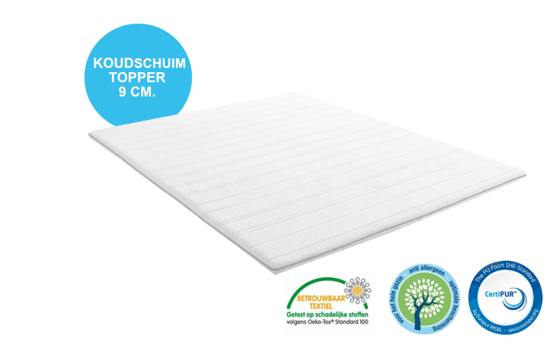 Topdekmatras Koudschuim Deluxe 9 cm