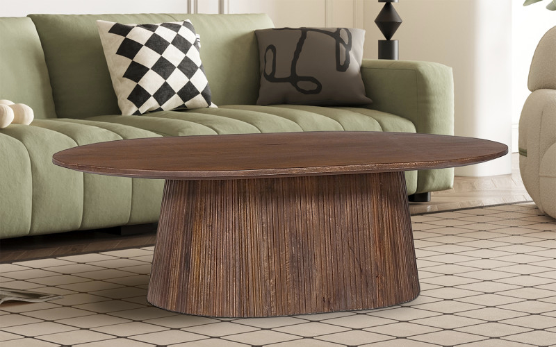 Salontafel Miguel ovaal mango lichtbruin