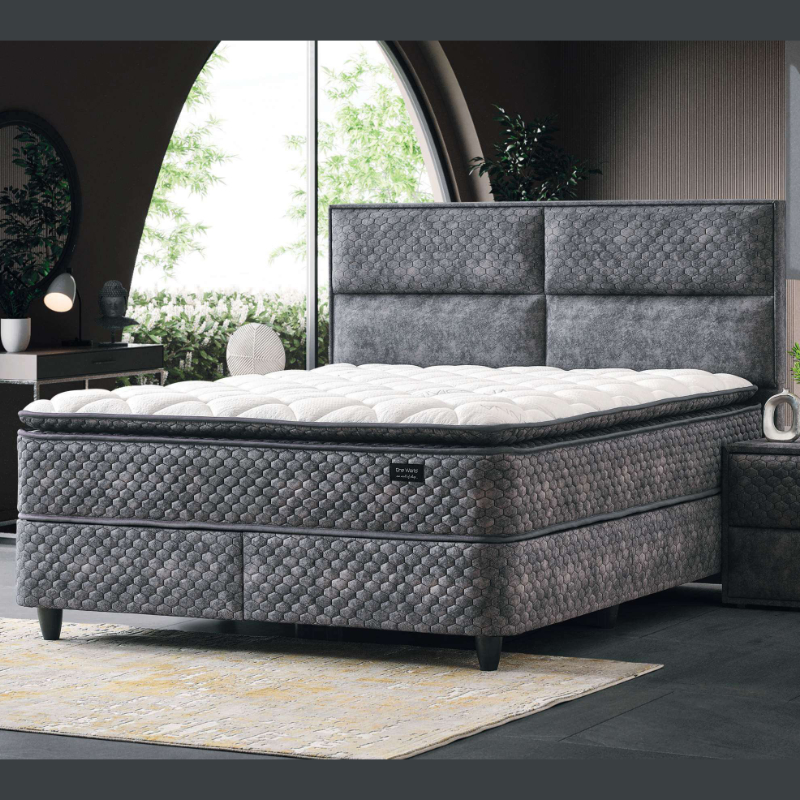Boxspring Vesta opbergruimte + matras - Afbeelding 2